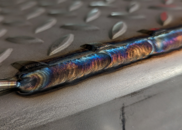 Welds on steel